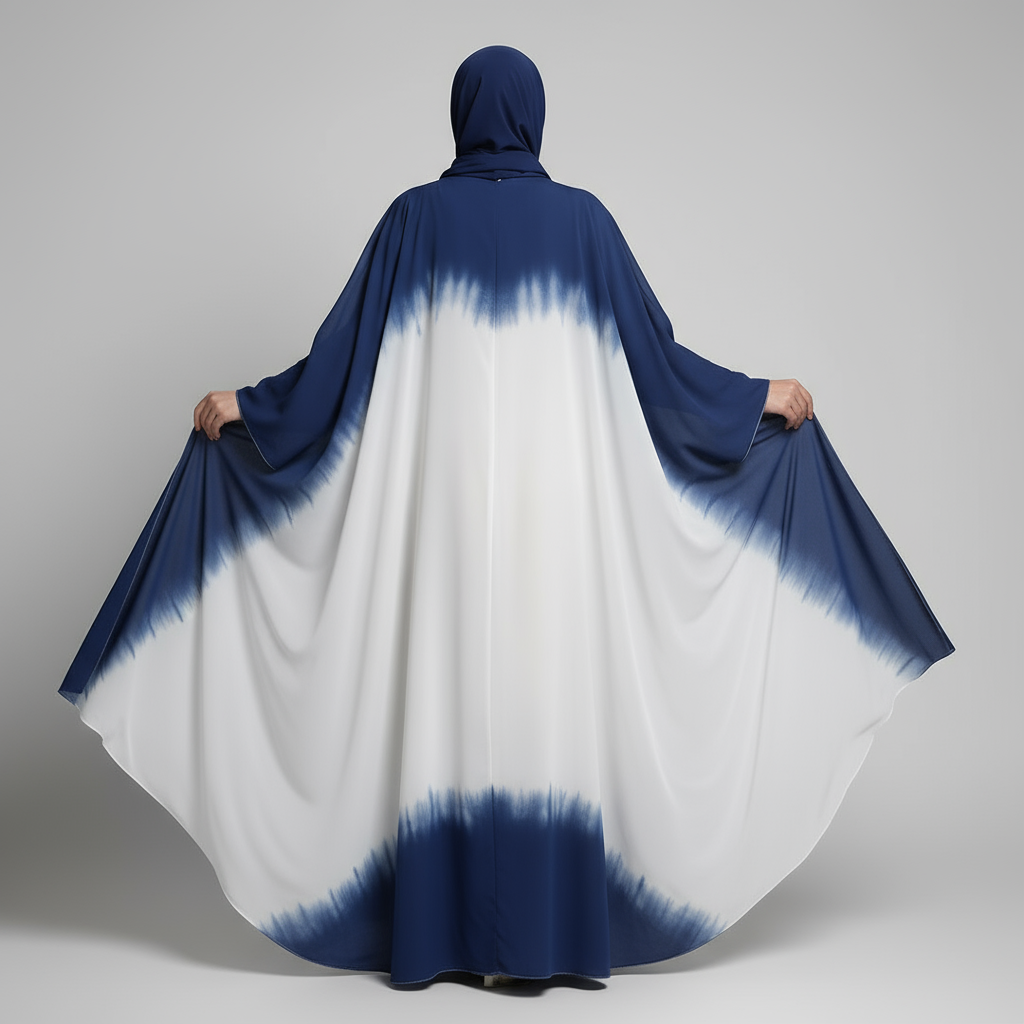 Navy Mist Ombre Abaya