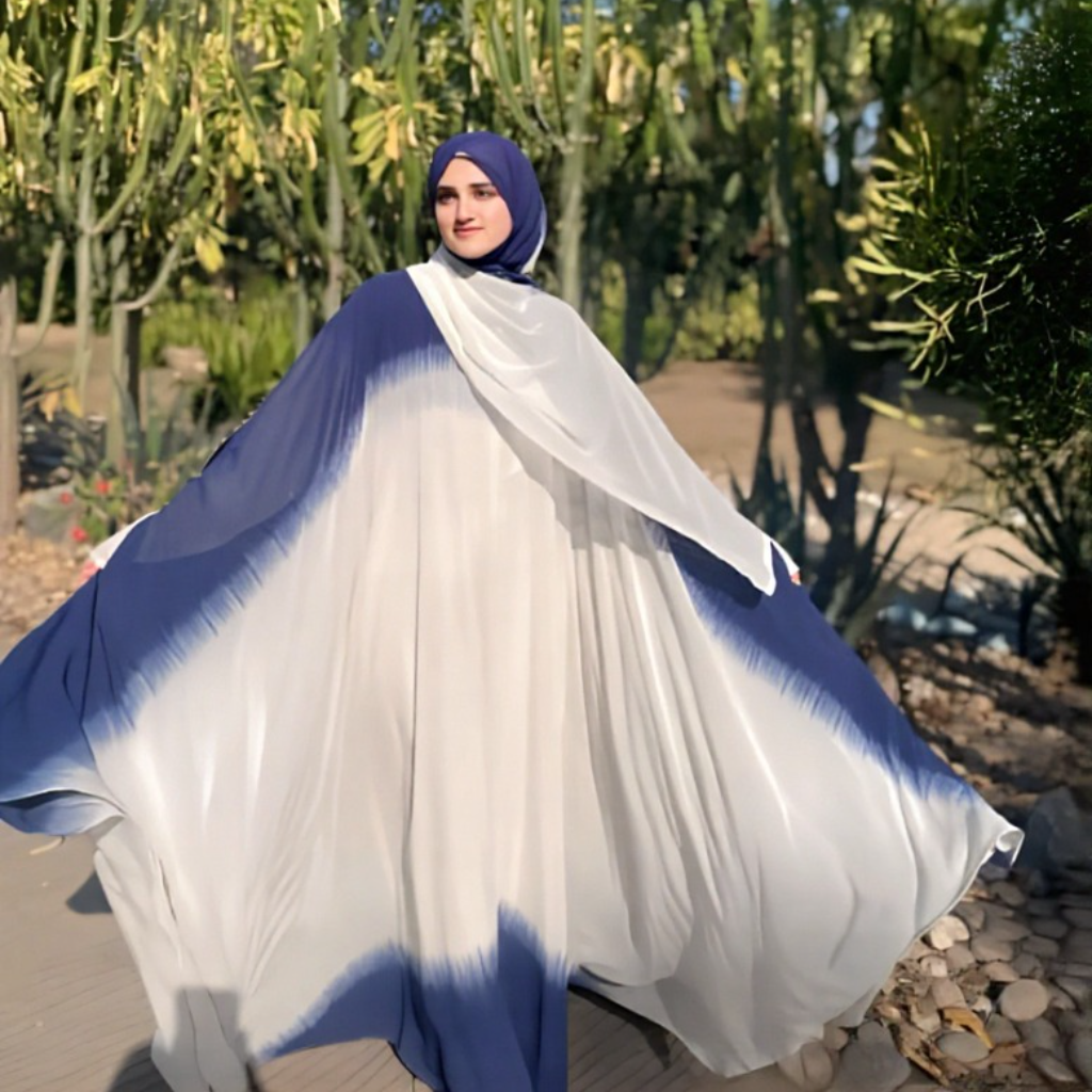 Navy Mist Ombre Abaya