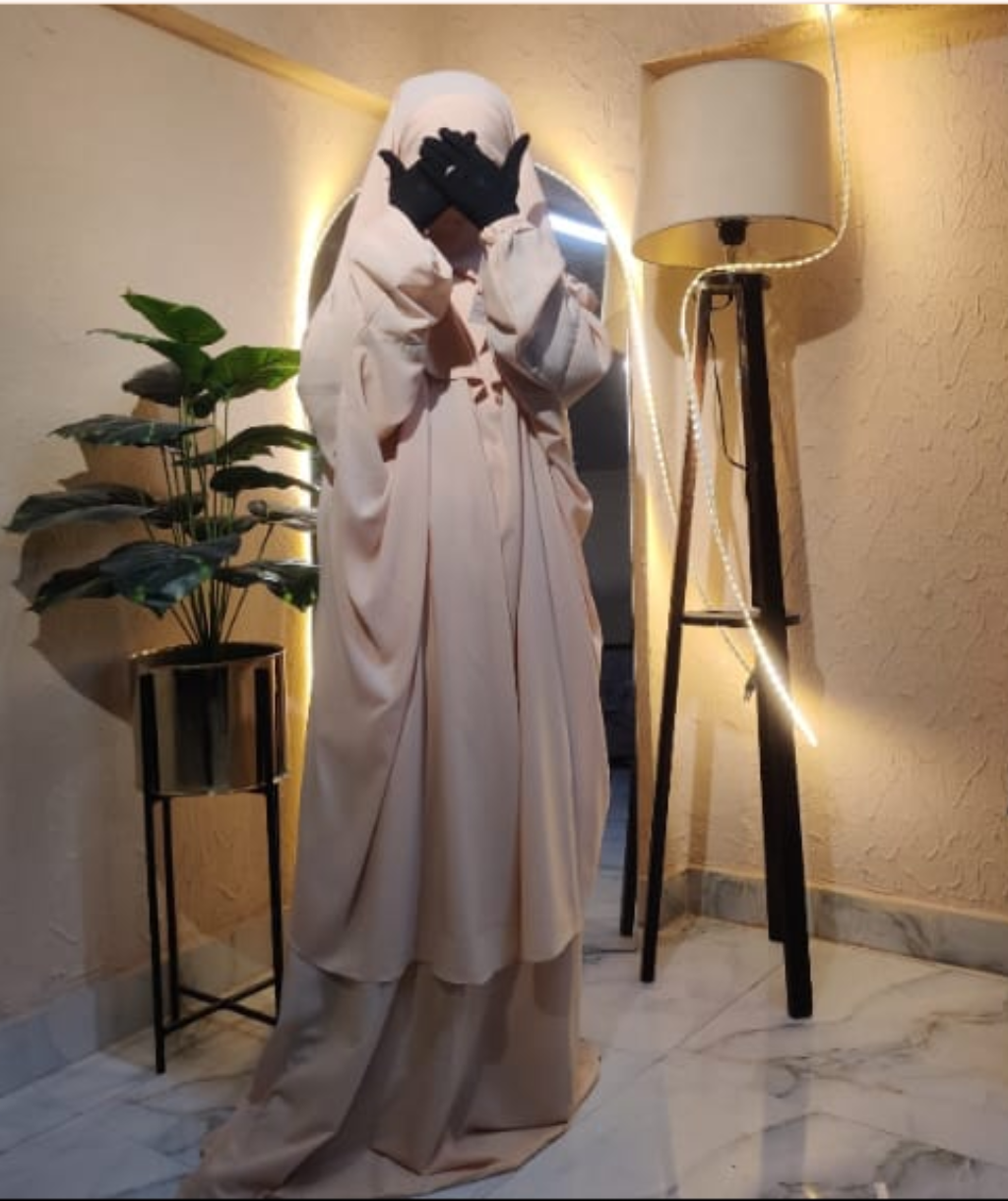 The Crimson Veil Abaya