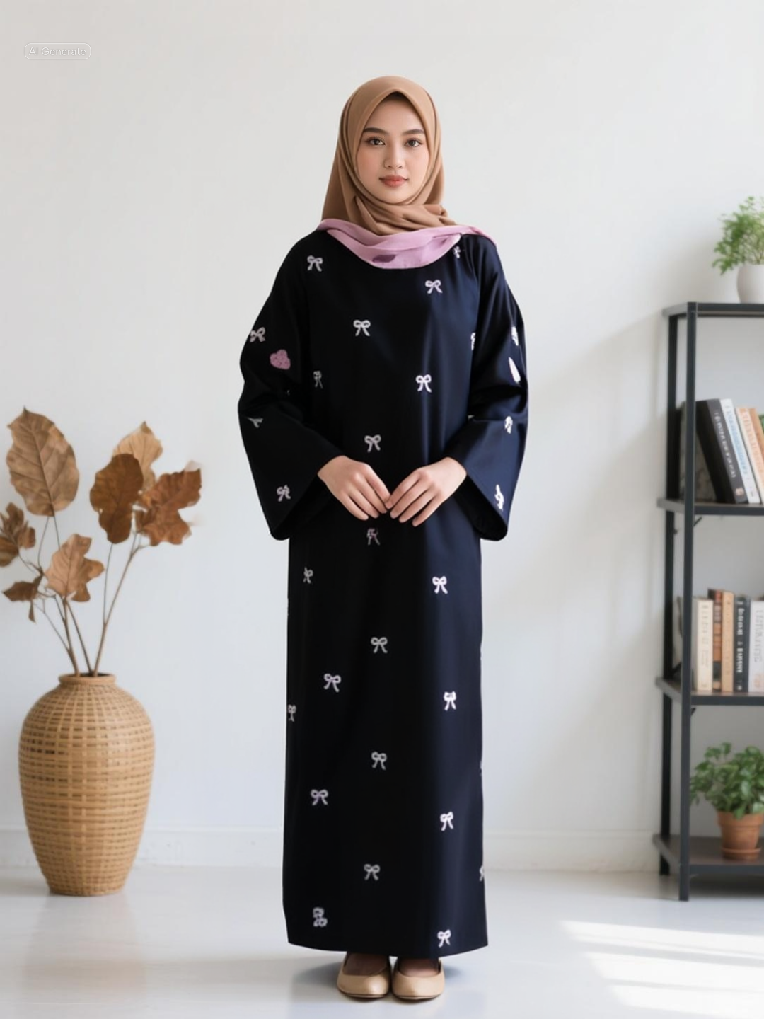 Butterfly Style Bow Abaya