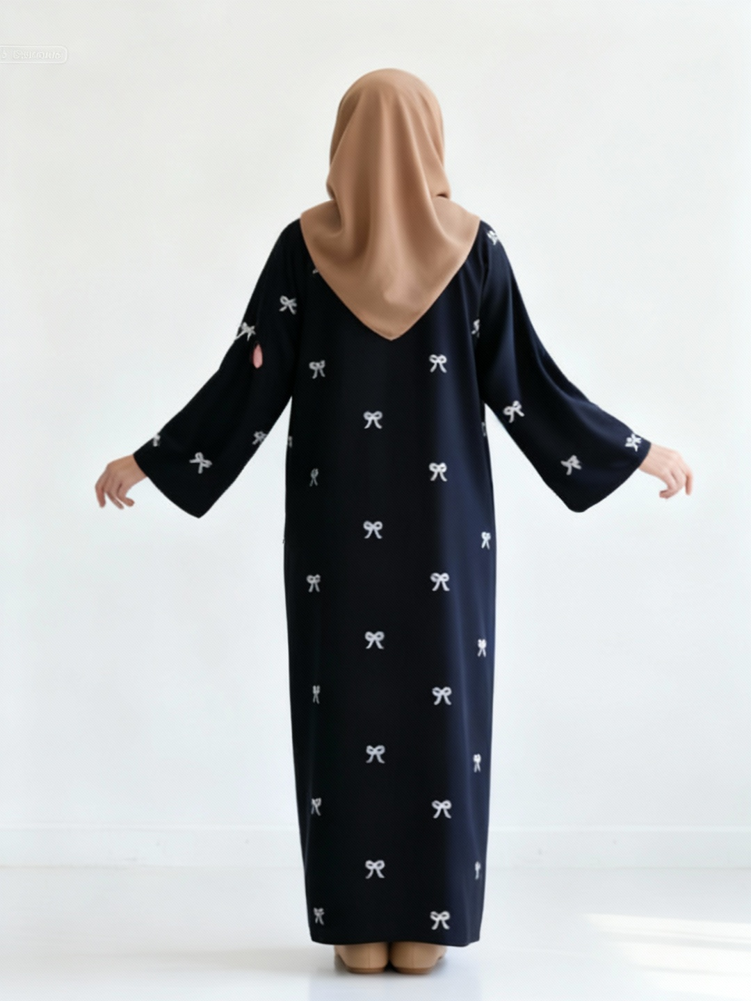 Butterfly Style Bow Abaya