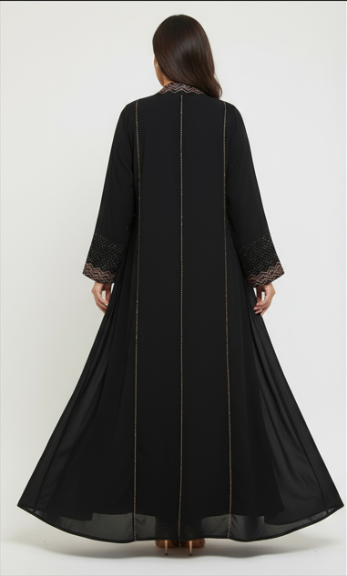 Bridle Haleema Embellished Chiffon Abaya
